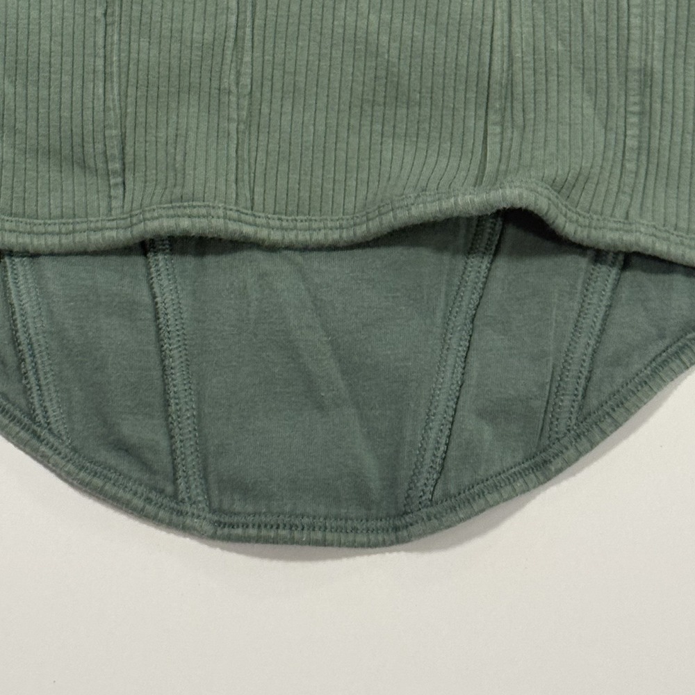 Victoria's Secret PINK Women's Size Large The Cinched Piqué Corset Top Green 51 - Picture 10 of 10
